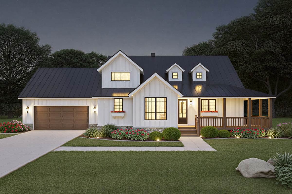 Plan 680679VR: Spacious Farmhouse House Plan with 4 Bedrooms and Wraparound Porch - Image #3 - Country, Farmhouse