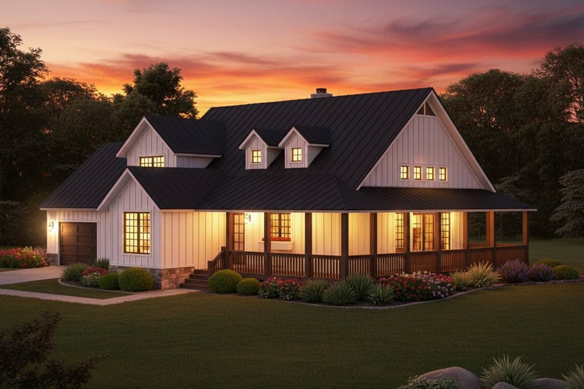 Plan 680679VR: Spacious Farmhouse House Plan with 4 Bedrooms and Wraparound Porch - Image #6 - Country, Farmhouse