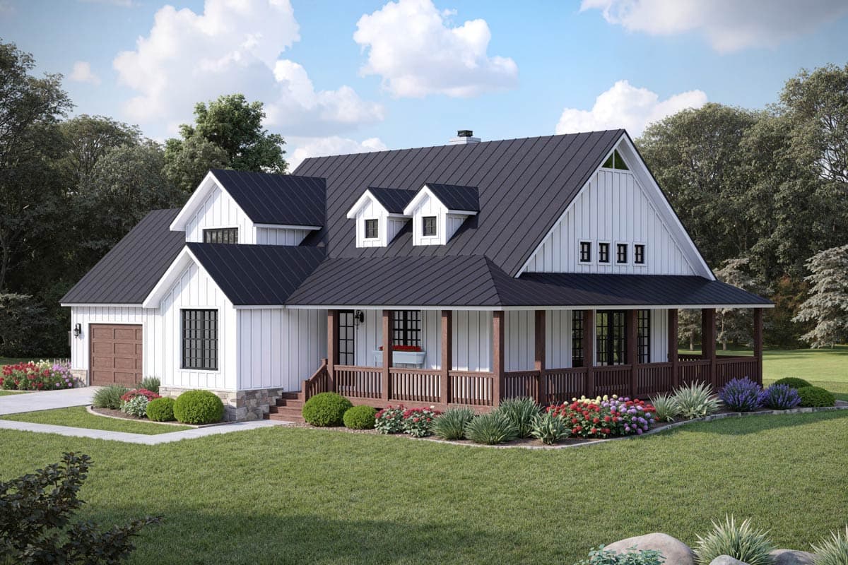 Plan 680679VR: Spacious Farmhouse House Plan with 4 Bedrooms and Wraparound Porch - Image #7 - Country, Farmhouse
