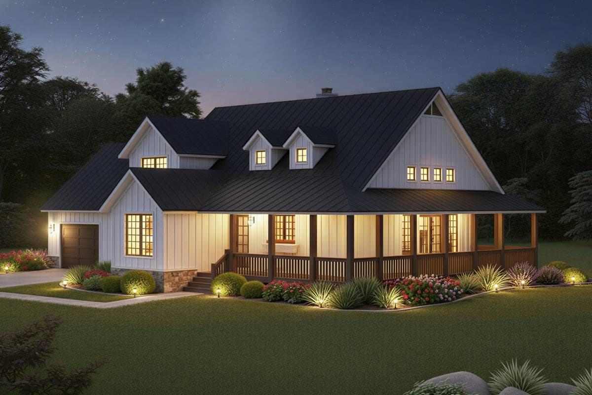 Plan 680679VR: Spacious Farmhouse House Plan with 4 Bedrooms and Wraparound Porch - Image #5 - Country, Farmhouse