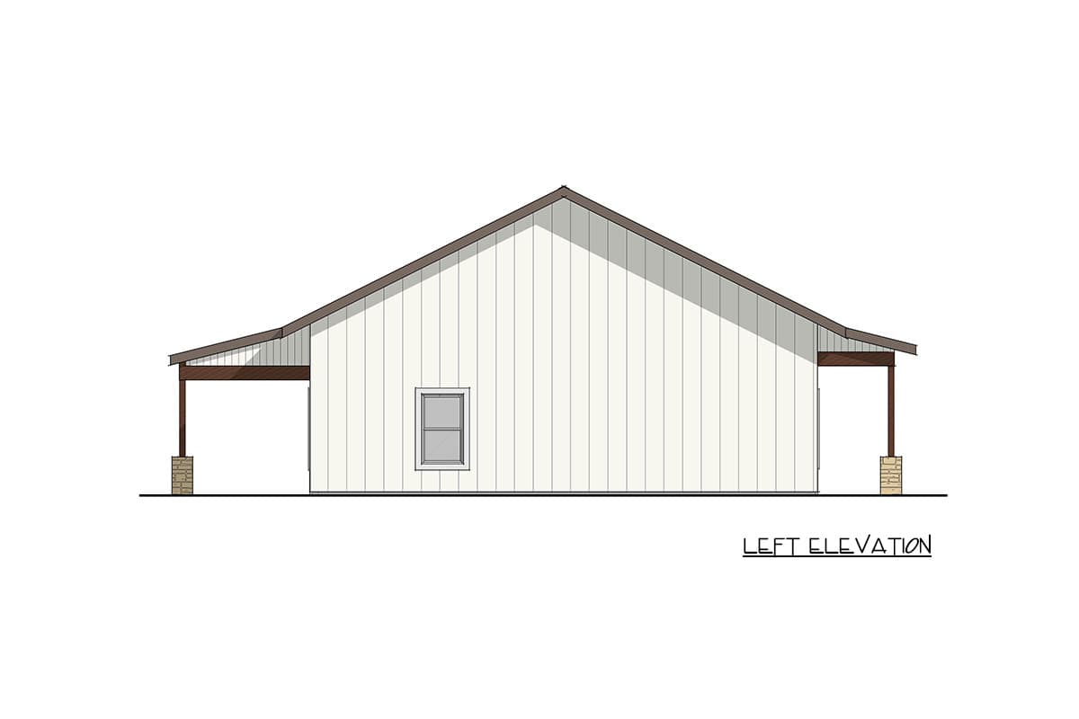 Plan 405162FDC: Modern Barndominium House Plan with 3 Bedrooms and 2-Car Carport - Image #5 - Barndominium