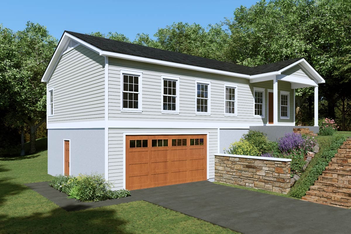 Plan 680682VR: Walkout Country House Plan with 3 Bedrooms and Finished Bonus Room - Image #2 - Country, Traditional
