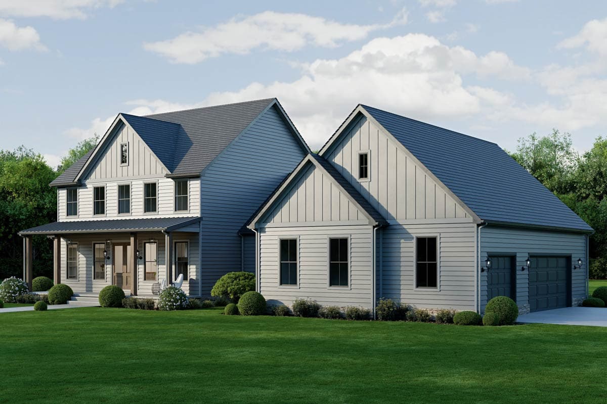 Plan 911034JVD: Spacious Modern Farmhouse House Plan with 4 Beds, Home Office, and 3-Car Garage - Image #7 - Country, Craftsman, Farmhouse, Modern Farmhouse, Southern