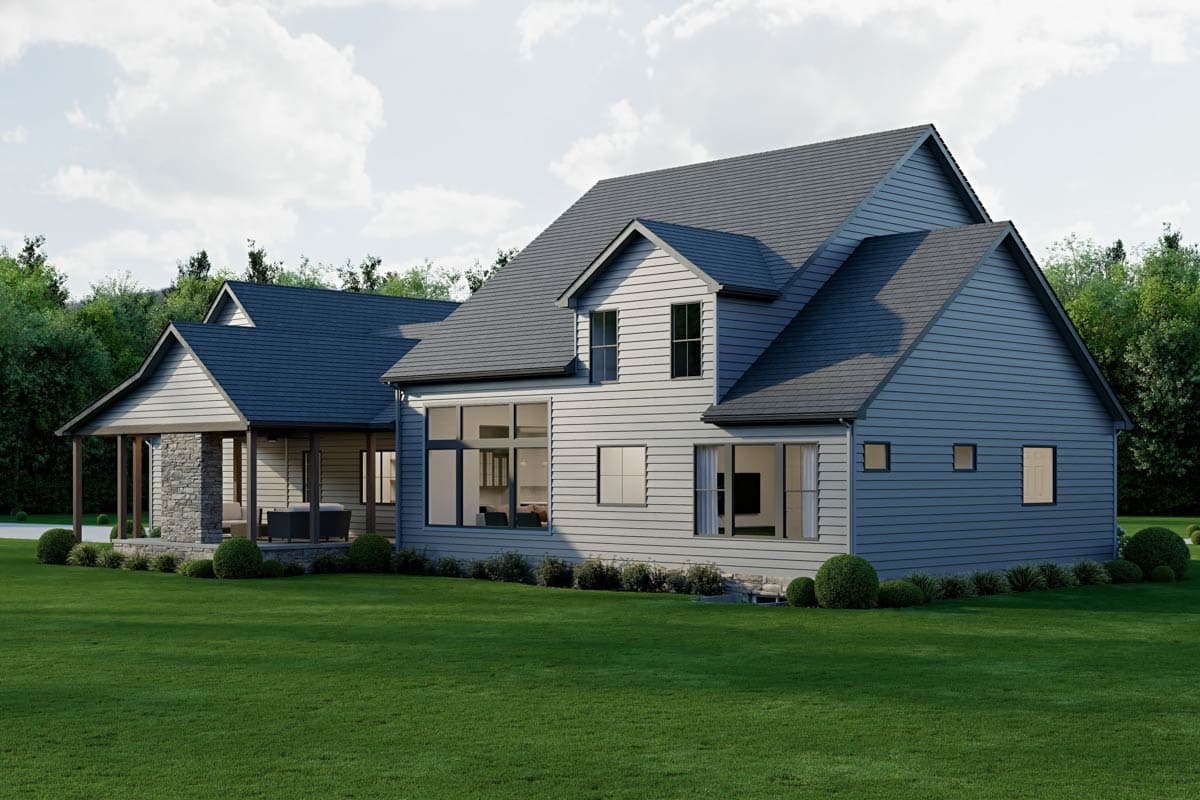 Plan 911034JVD: Spacious Modern Farmhouse House Plan with 4 Beds, Home Office, and 3-Car Garage - Image #9 - Country, Craftsman, Farmhouse, Modern Farmhouse, Southern