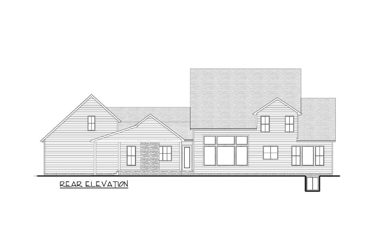 Plan 911034JVD: Spacious Modern Farmhouse House Plan with 4 Beds, Home Office, and 3-Car Garage - Image #21 - Country, Craftsman, Farmhouse, Modern Farmhouse, Southern
