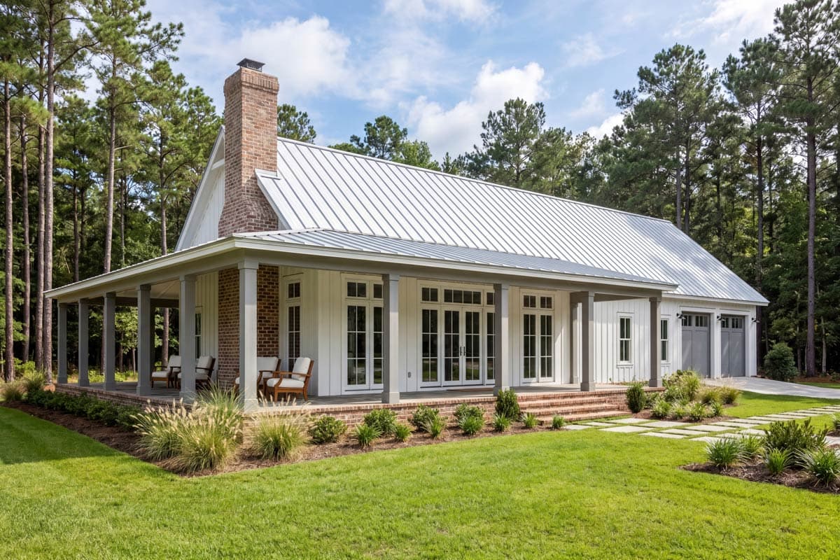 Plan 52043HZ: Modern Barndominium House Plan with Wraparound Porch and Vaulted Great Room - Image #6 - Barndominium, Country, Farmhouse, Southern