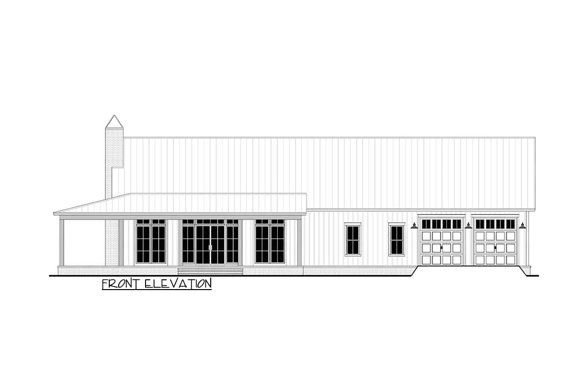 Plan 52043HZ: Modern Barndominium House Plan with Wraparound Porch and Vaulted Great Room - Image #8 - Barndominium, Country, Farmhouse, Southern