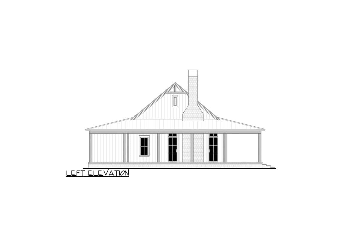 Plan 52043HZ: Modern Barndominium House Plan with Wraparound Porch and Vaulted Great Room - Image #9 - Barndominium, Country, Farmhouse, Southern