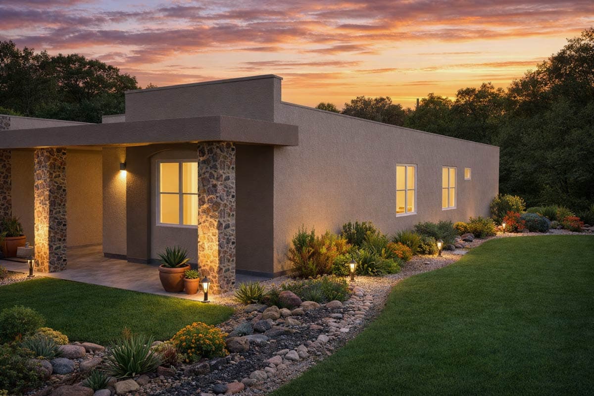 Plan 506061BRY: Modern Southwest House Plan with 3-Car Garage and Flex Room - Image #4 - Contemporary, Modern, Southern, Southwest