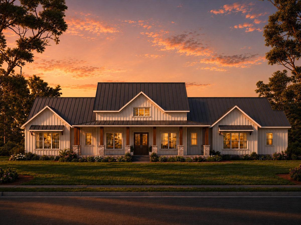 Plan 810062RBT: Modern Farmhouse House Plan with 3 Beds and Vaulted Great Room - Image #4 - Country, Farmhouse, Modern Farmhouse, New American, Traditional