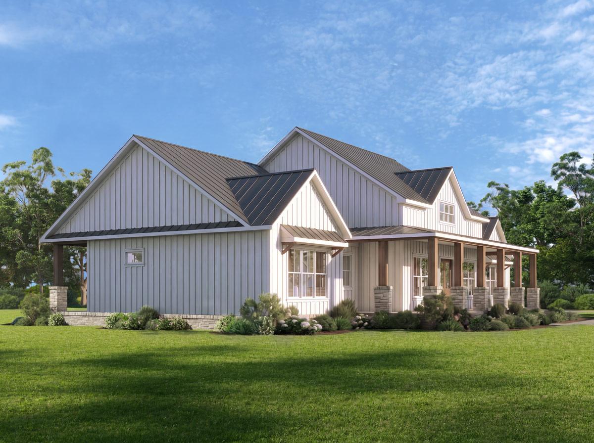 Plan 810062RBT: Modern Farmhouse House Plan with 3 Beds and Vaulted Great Room - Image #5 - Country, Farmhouse, Modern Farmhouse, New American, Traditional
