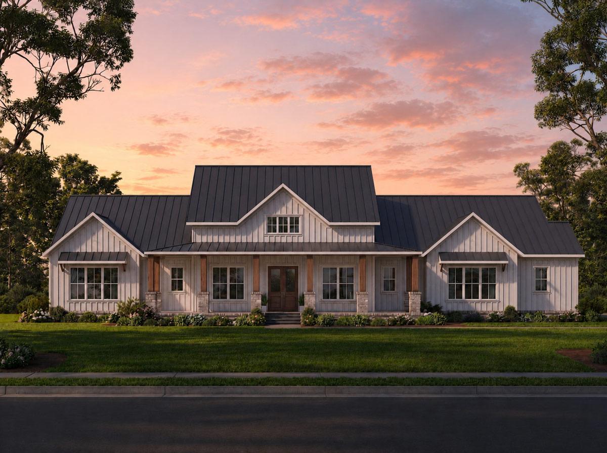 Plan 810062RBT: Modern Farmhouse House Plan with 3 Beds and Vaulted Great Room - Image #7 - Country, Farmhouse, Modern Farmhouse, New American, Traditional