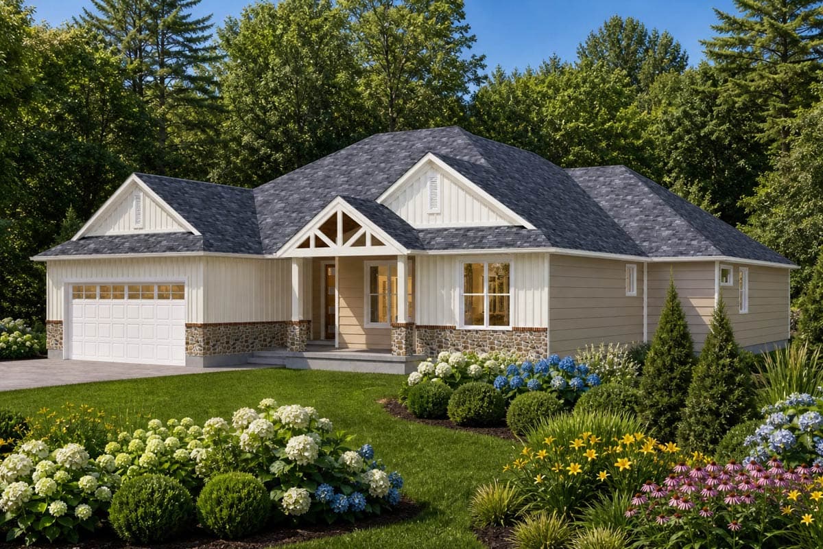 Plan 506063BRY: Craftsman Ranch House Plan with Flexible Office and Covered Porch - Image #4 - Craftsman, Farmhouse, Ranch