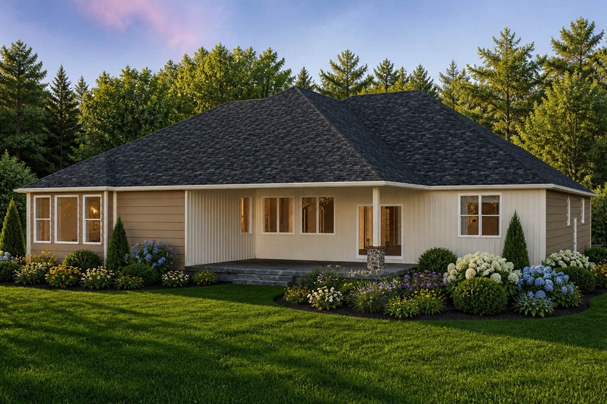 Plan 506063BRY: Craftsman Ranch House Plan with Flexible Office and Covered Porch - Image #3 - Craftsman, Farmhouse, Ranch
