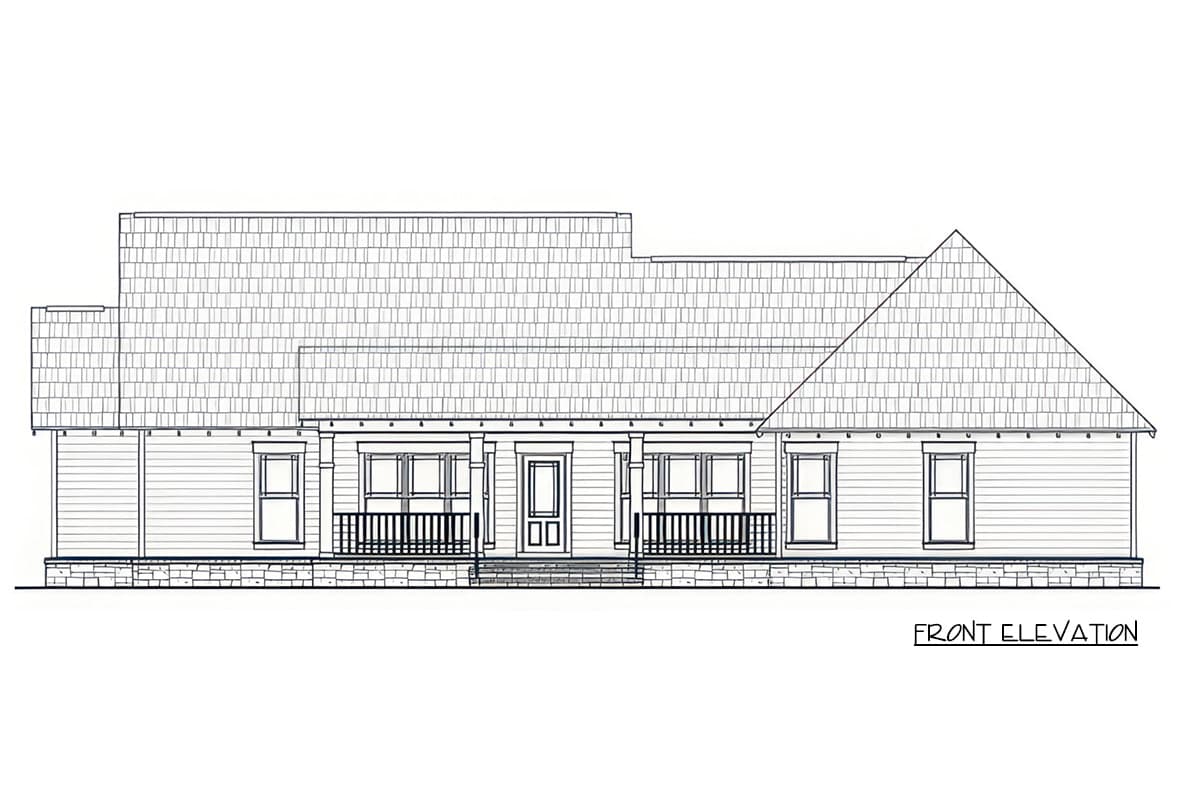 Plan 51383MM: Charming 3-Bedroom Craftsman Farmhouse House Plan with Split Layout - Image #2 - Craftsman, Modern Farmhouse, Ranch