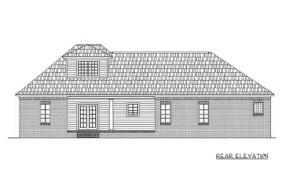 Plan 51384MM: Traditional Stone Ranch House Plan with Split Bedrooms and Bonus Space - Image #2 - Country, Ranch, Traditional