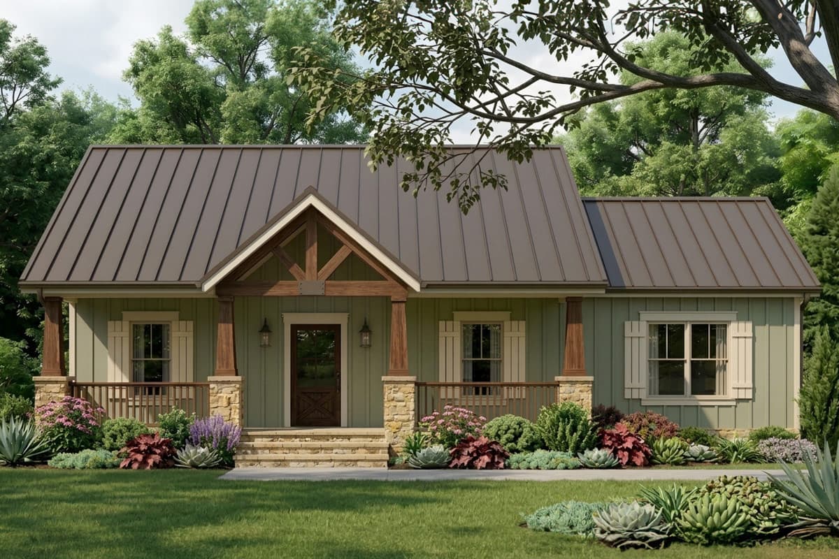 Plan image - 51387MM:Craftsman Cottage House Plan with 2 Master Suites and Inviting Porches
