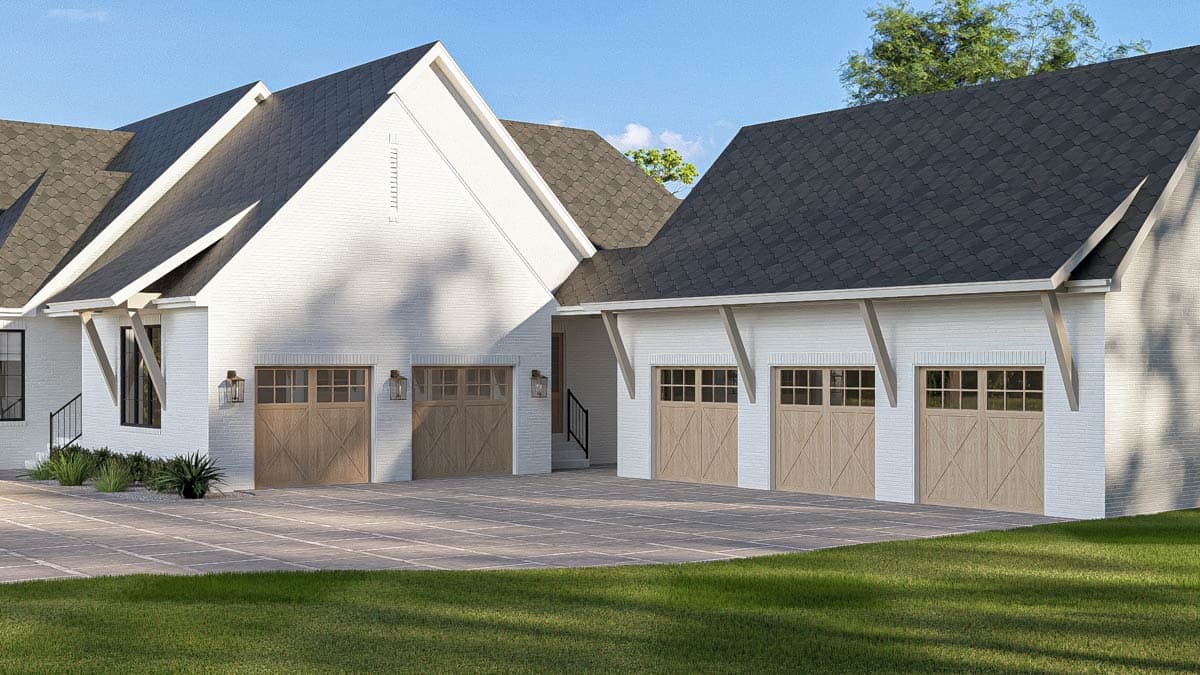 Plan 623641DJ: Grand Modern European House Plan with 3 Bedrooms and 5-Car Garage - Image #11 - European, Modern, Transitional