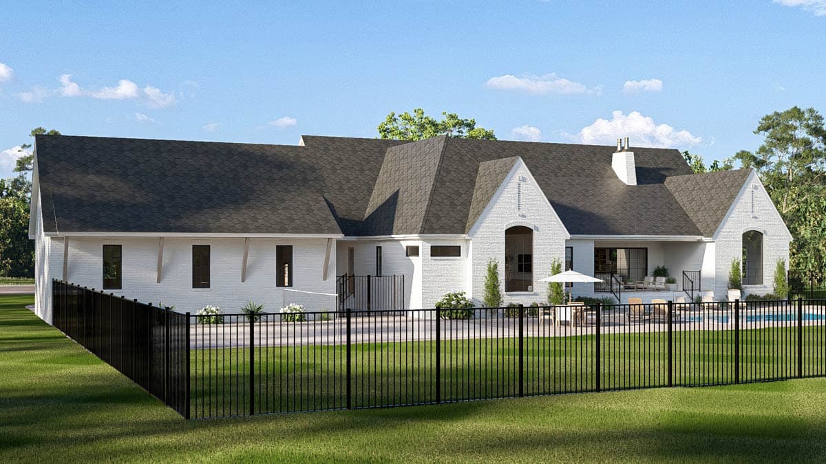 Plan 623641DJ: Grand Modern European House Plan with 3 Bedrooms and 5-Car Garage - Image #9 - European, Modern, Transitional
