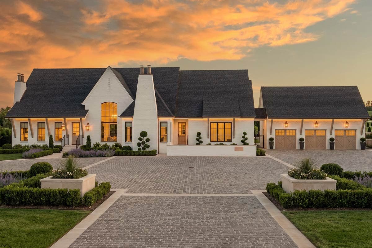 Plan image - 623641DJ:Grand Modern European House Plan with 3 Bedrooms and 5-Car Garage