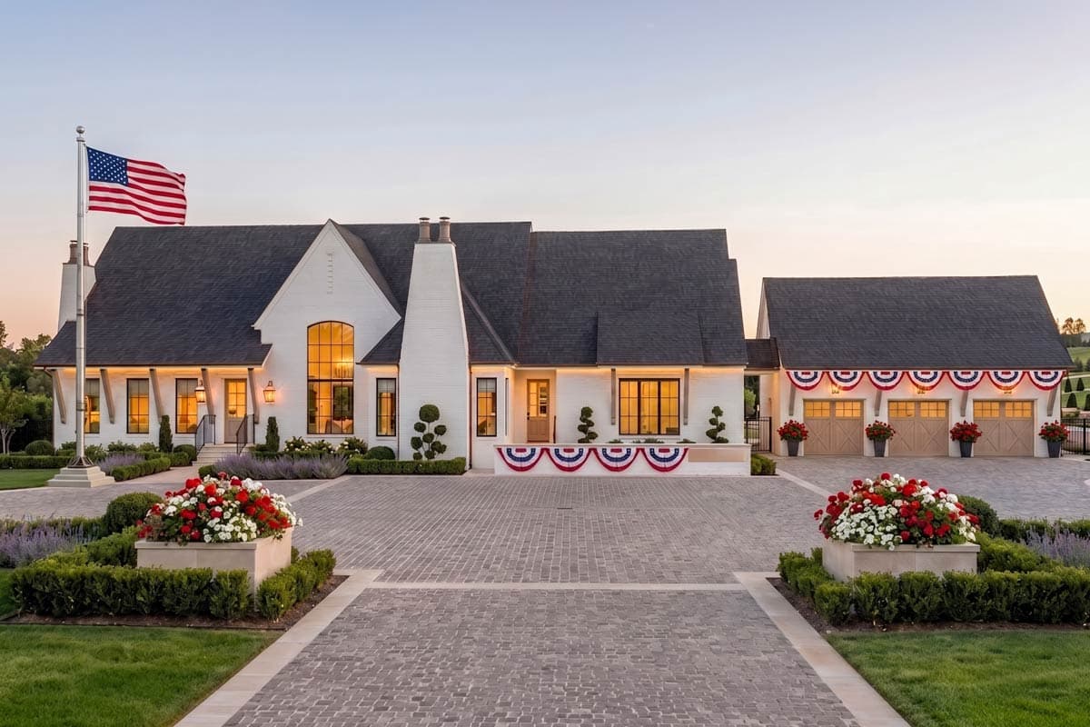 Plan 623641DJ: Grand Modern European House Plan with 3 Bedrooms and 5-Car Garage - Image #28 - European, Modern, Transitional