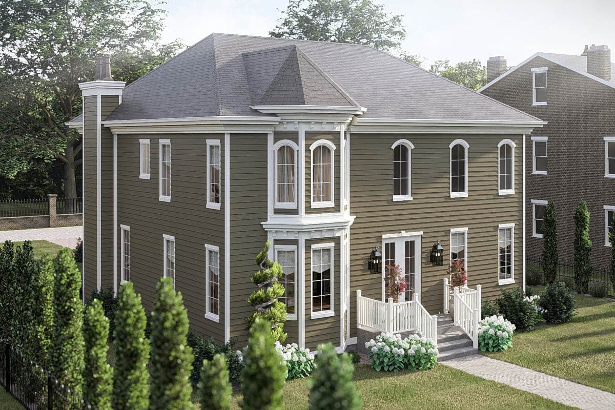 Plan 623643DJ:  Traditional Victorian House Plan with 4 Bedrooms and Detached Garage - Image #4 - Traditional, Victorian