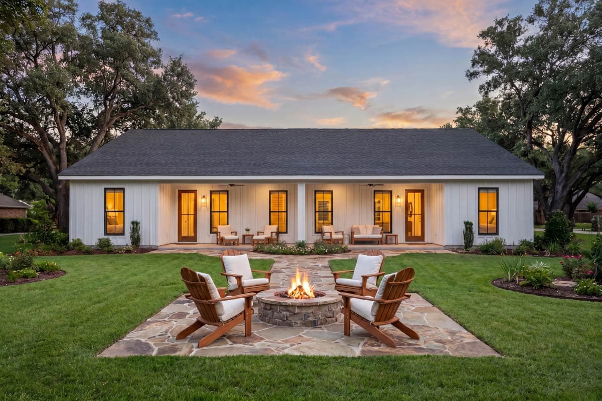 Plan 52044HZ: Country Craftsman Duplex with 4-Bed, 3-Bath Units Under 1600 Square Feet  - Image #4 - Country, Craftsman, Modern Farmhouse, New American, Traditional