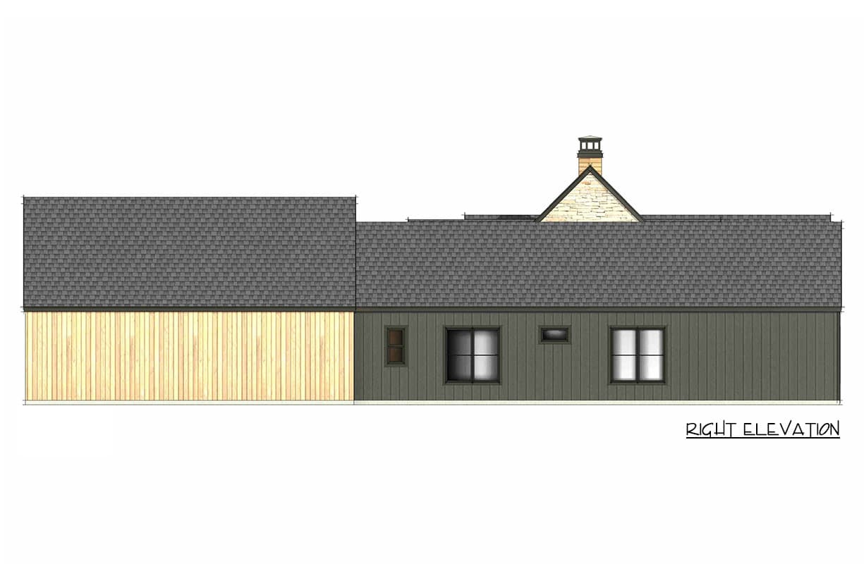 Plan 818206JSS: Contemporary Transitional House Plan with Split Bedrooms and 3-Car Garage - Image #9 - Contemporary, Modern, Modern Farmhouse, Scandinavian, Transitional