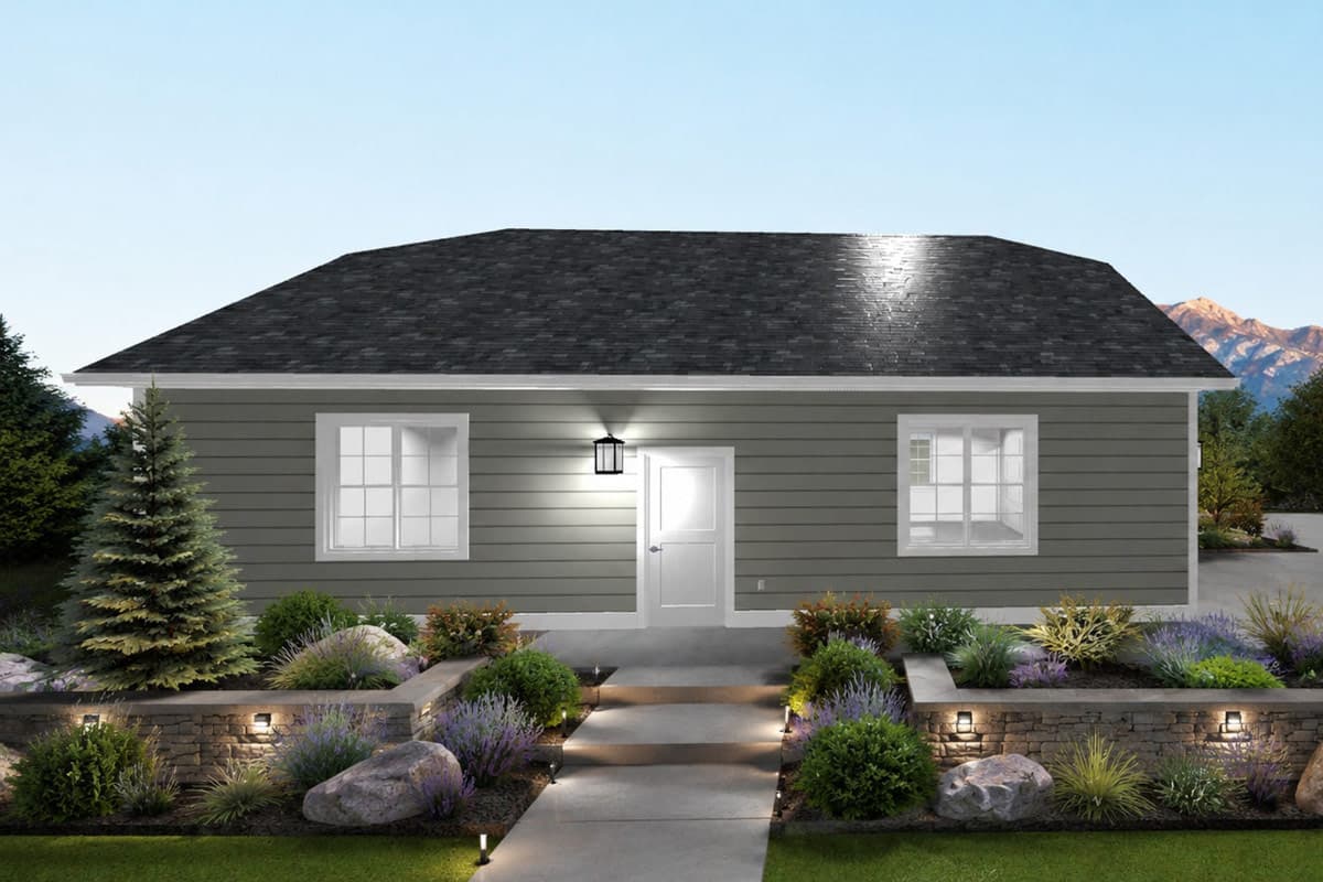 Plan 61753UT: Traditional 1200 Sq Ft Garage Plan with Versatile 2-4 Car Bays - Image #4 - Traditional