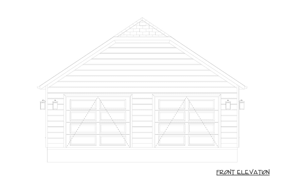 Plan 61753UT: Traditional 1200 Sq Ft Garage Plan with Versatile 2-4 Car Bays - Image #8 - Traditional
