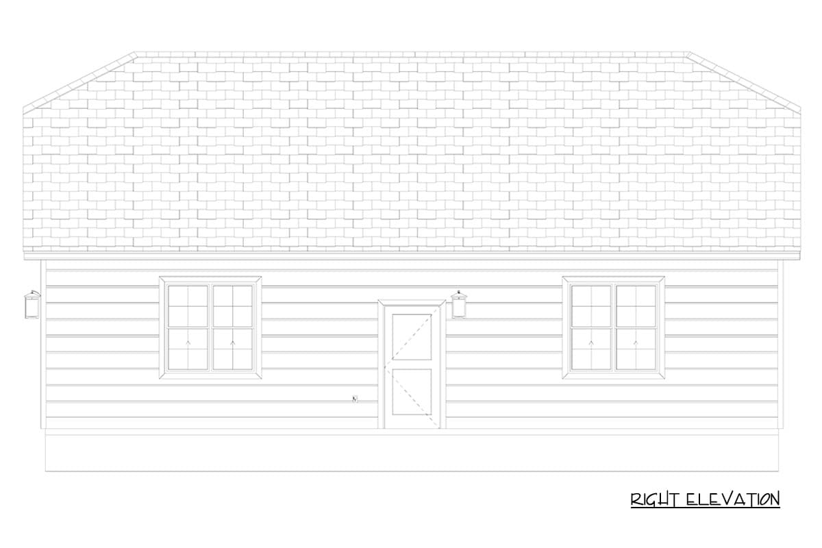 Plan 61753UT: Traditional 1200 Sq Ft Garage Plan with Versatile 2-4 Car Bays - Image #10 - Traditional