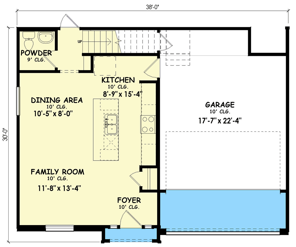 Plan 100372GHR: Modern Farmhouse House Plan with 3 Beds 2-Car Garage and Balcony - Floor Plan - Image #5 - Modern Farmhouse, Transitional