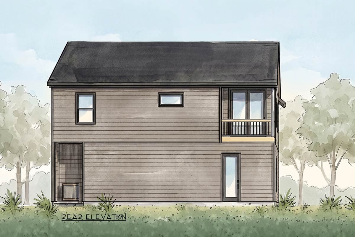 Plan 100372GHR: Modern Farmhouse House Plan with 3 Beds 2-Car Garage and Balcony - Image #3 - Modern Farmhouse, Transitional