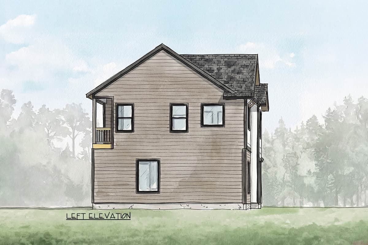 Plan 100372GHR: Modern Farmhouse House Plan with 3 Beds 2-Car Garage and Balcony - Image #2 - Modern Farmhouse, Transitional