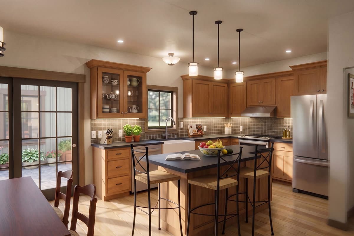 Plan 180028VNW: Modern Country Ranch House Plan with Split Bedrooms and Large Garage - Image #4 - Country, Mountain, Ranch