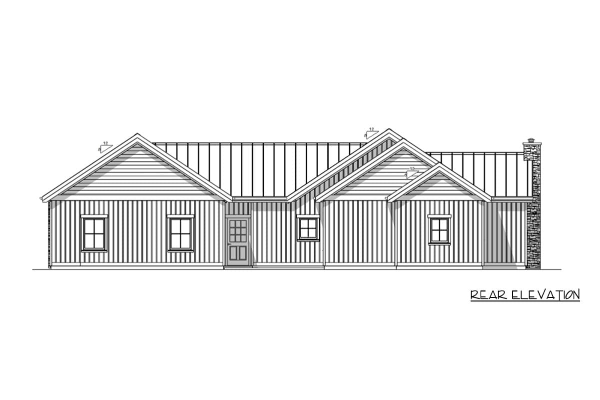 Plan 180028VNW: Modern Country Ranch House Plan with Split Bedrooms and Large Garage - Image #8 - Country, Mountain, Ranch