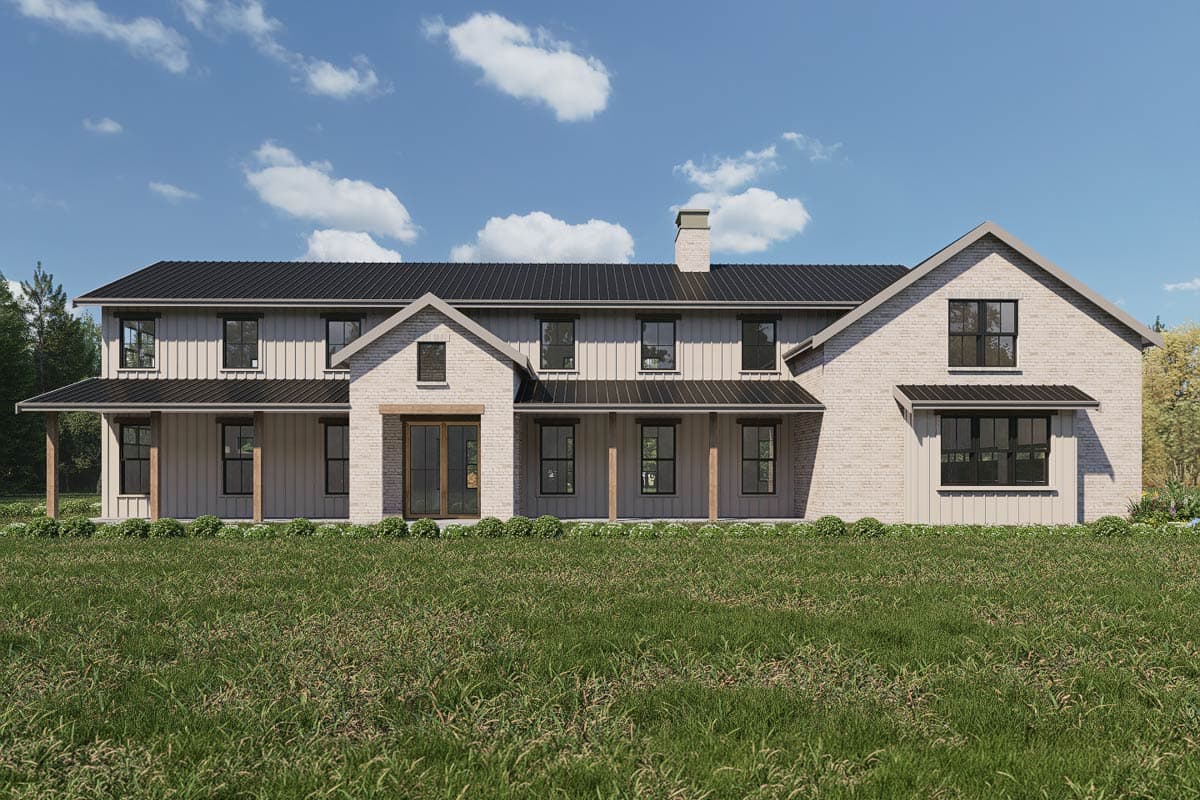 Plan image - 280265JWD:Modern Barndominium Style House Plan with 4 Bedrooms and 4-Car Garage
