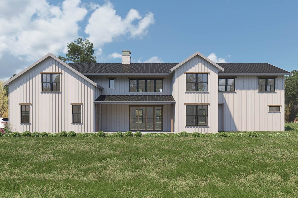 Plan 280265JWD: Modern Barndominium Style House Plan with 4 Bedrooms and 4-Car Garage - Image #3 - Barndominium, Country, Craftsman, Modern Farmhouse, New American