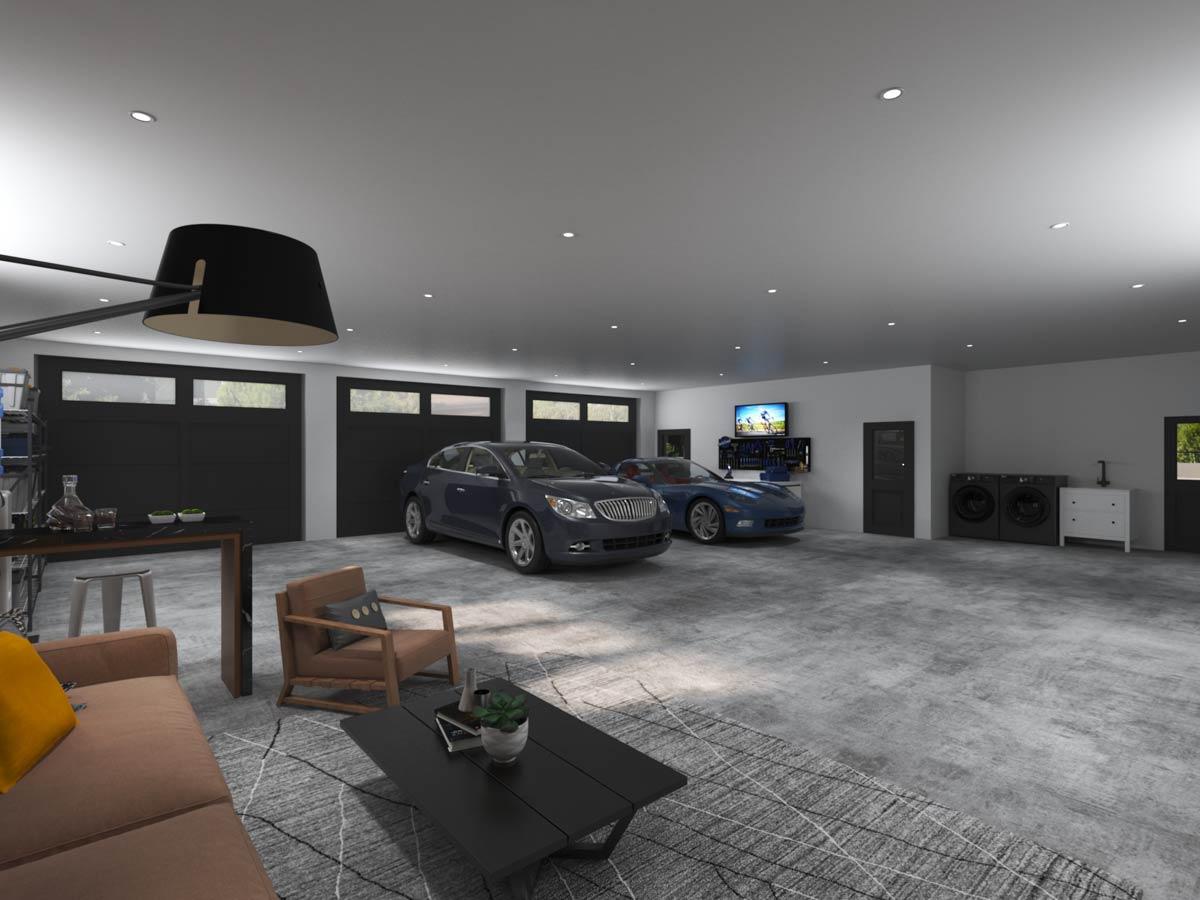 Plan 280266JWD: Country Craftsman 3-Car Garage Plan with and Living Space - Image #11 - Carriage, Country, Craftsman, New American