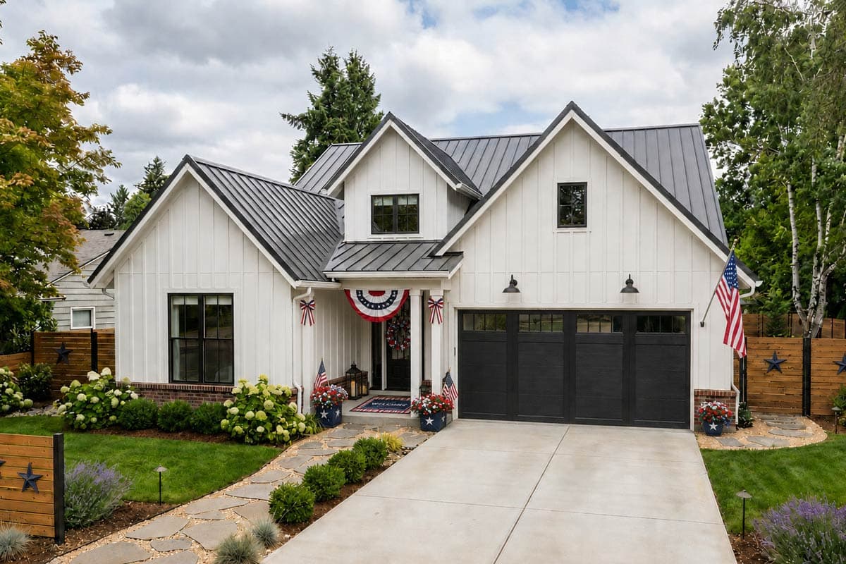 Plan image - 69917AM:Modern Farmhouse House Plan with Split 2 Bedrooms and Home Office
