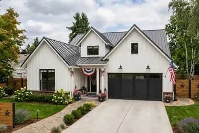 Modern Farmhouse House Plan with Split 2 Bedrooms and Home Office