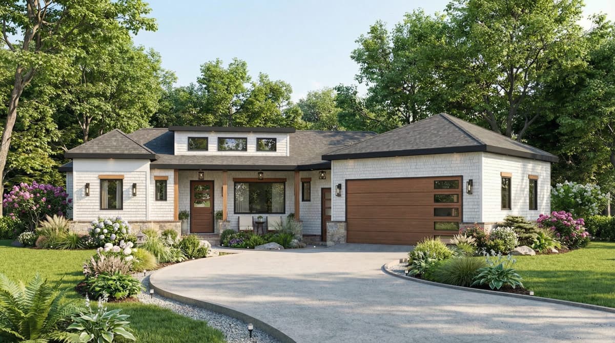 Plan 25946GE: Contemporary Craftsman House Plan with 3 Bedrooms and Angled Garage - Image #7 - Contemporary, Craftsman, Mountain