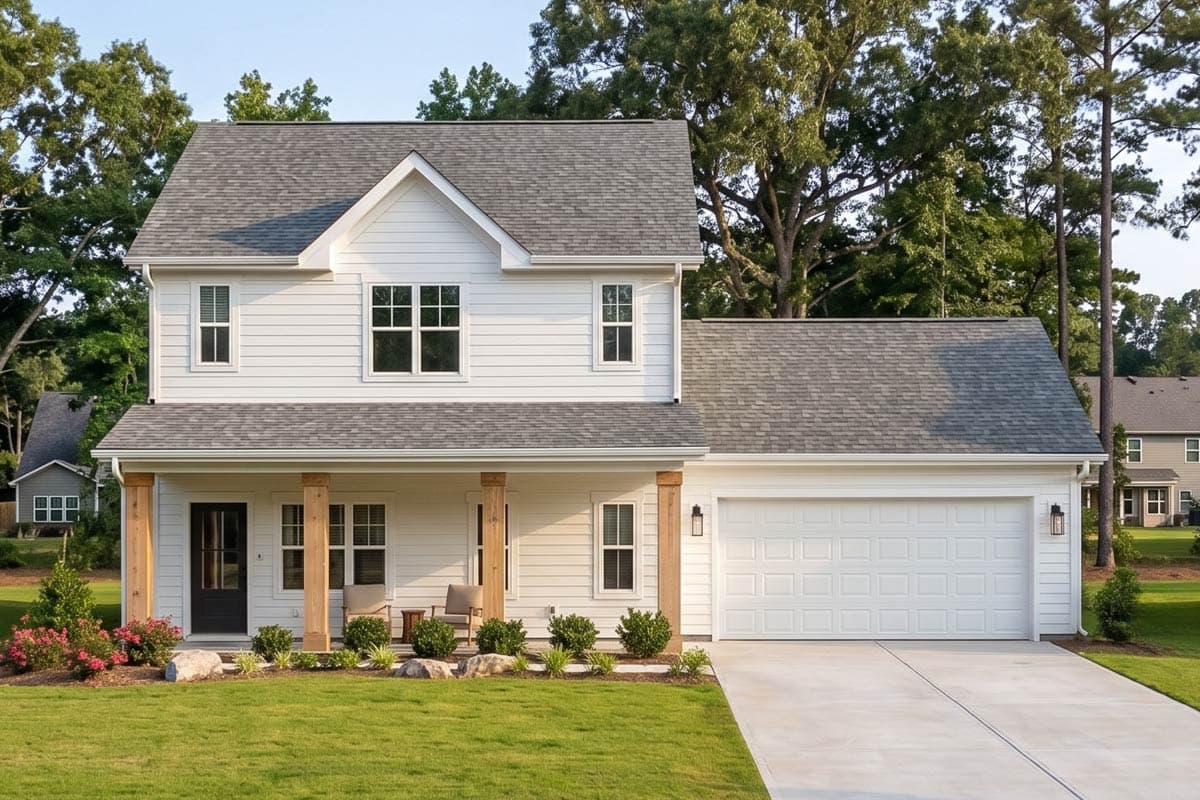 Plan image - 623644DJ:3-Bedroom Traditional Farmhouse House Plan with 2-Car Garage