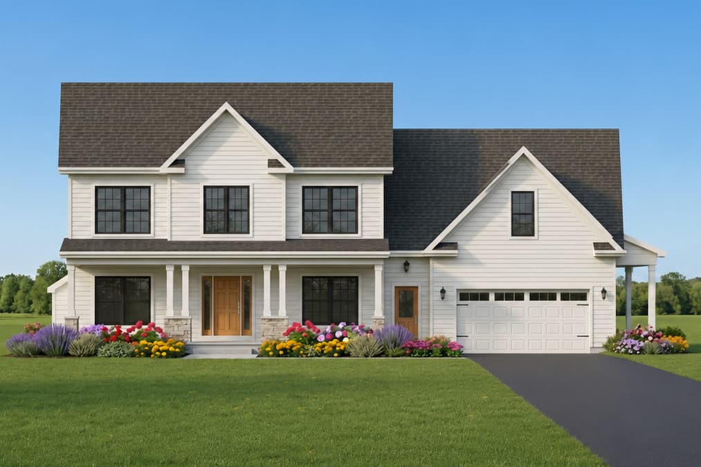 Plan image - 790184GLV:5 Bedroom Farmhouse House Plan with Optional Bonus Room
