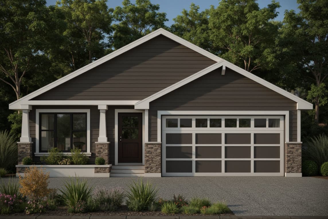 Plan image - 267119SPK:Spacious Craftsman Ranch House Plan with 4 Bedrooms and Vaulted Great Room