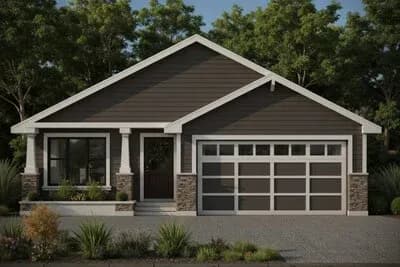 Spacious Craftsman Ranch House Plan with 4 Bedrooms and Vaulted Great Room