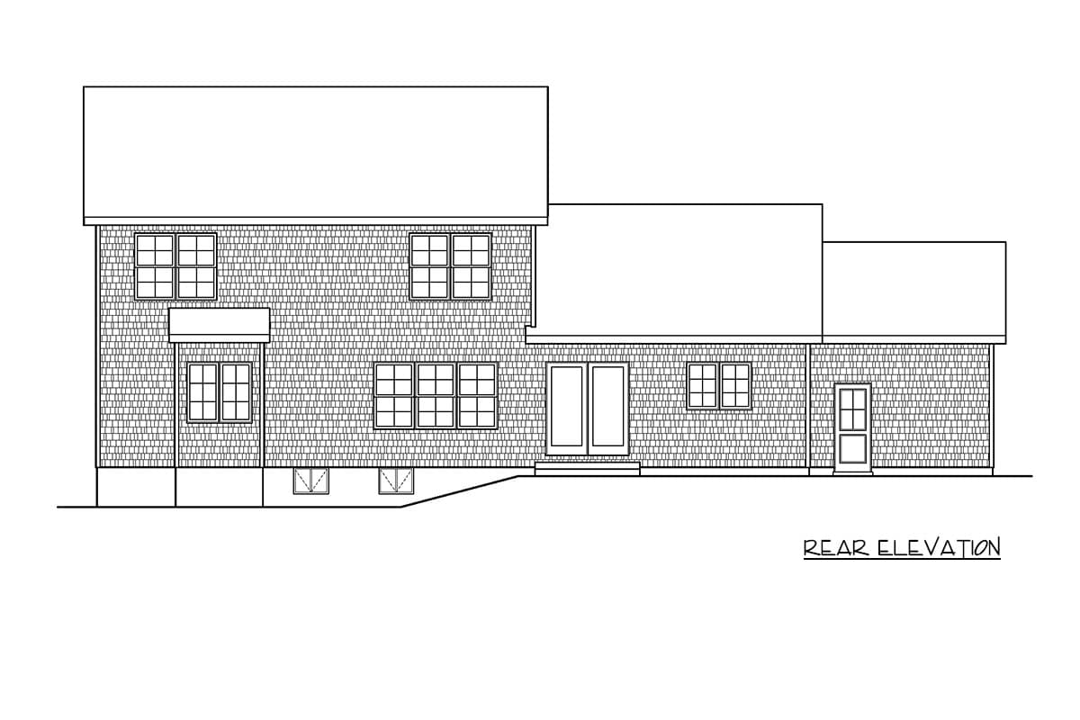 Plan 22196SL: Five-Bedroom Traditional House Plan with First-Floor Master Suite - Image #4 - Craftsman, Traditional