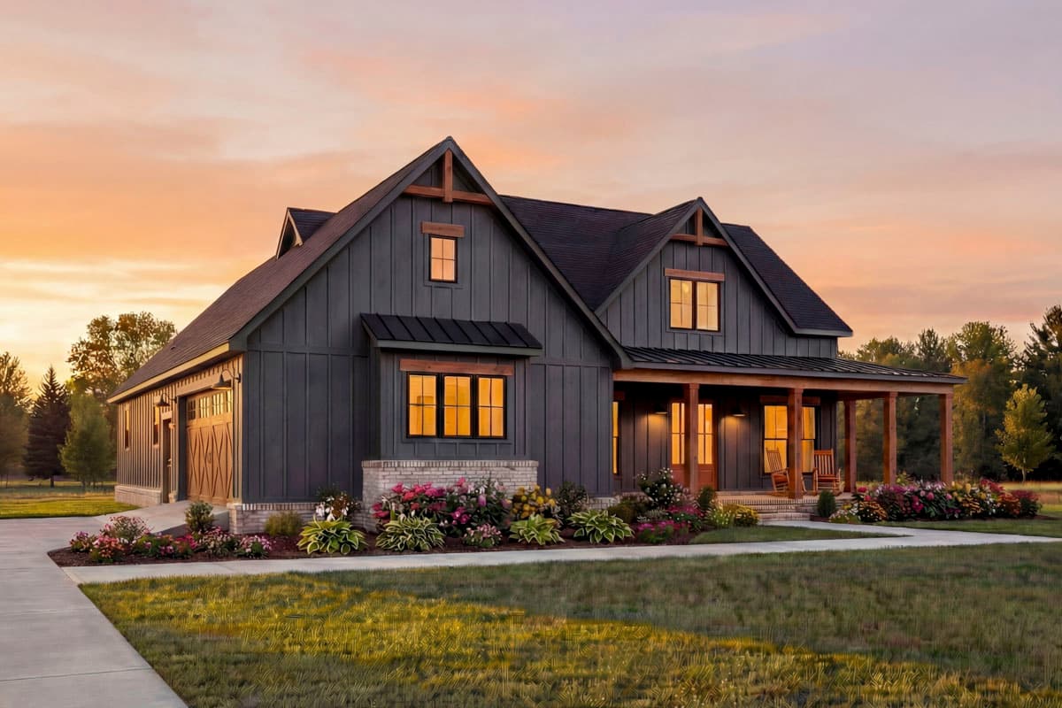 Plan 56572SM: Spacious Modern Farmhouse House Plan with 4 Bedrooms and Wraparound Porch - Image #2 - Country, Farmhouse, Modern Farmhouse