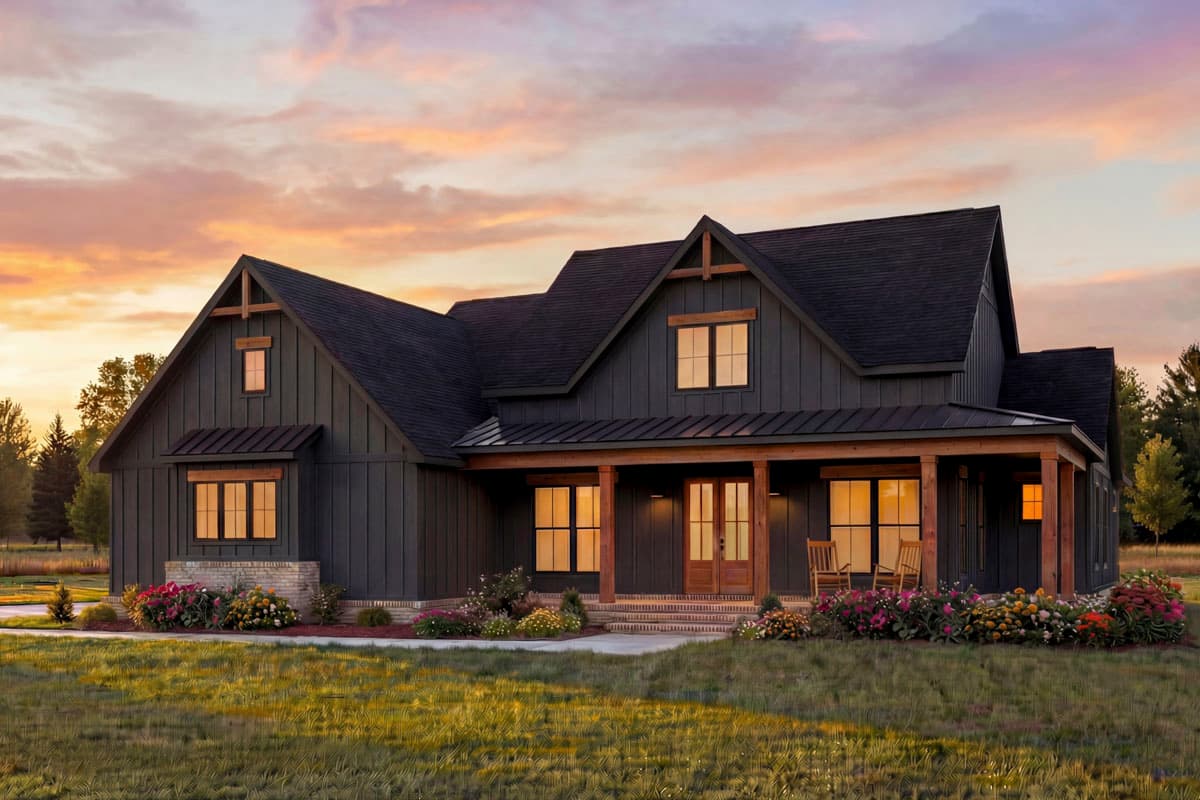 Plan 56572SM: Spacious Modern Farmhouse House Plan with 4 Bedrooms and Wraparound Porch - Image #3 - Country, Farmhouse, Modern Farmhouse