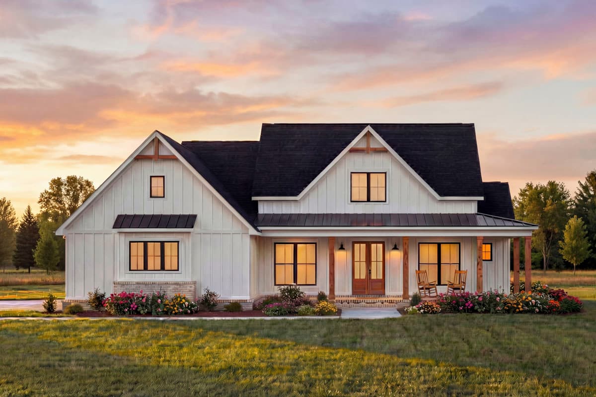 Plan 56572SM: Spacious Modern Farmhouse House Plan with 4 Bedrooms and Wraparound Porch - Image #6 - Country, Farmhouse, Modern Farmhouse